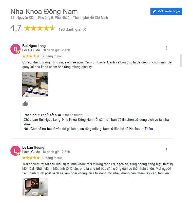 Hình: review trồng răng implant Đông Nam